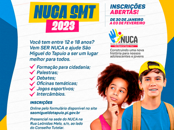 Prefeitura abre inscrições para o NUCA 2023