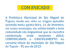 Comunicado: Cancelamento Carnaval 2023